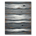 Textured Gray Wood Grain Stripes Rug