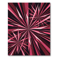Vibrant Fuschia Geometric Starburst Art Rug
