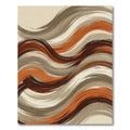 Modern Earthy Abstract Wave Swirls Rug
