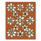 Playful Dog Bone Paw Floral Terra Rug