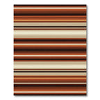 Earthy Brown and Cream Horizontal Stripes Rug