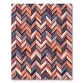 Geometric Earthy Chevron Herringbone Rug