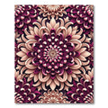 Plum Cream Floral Mandala Rug