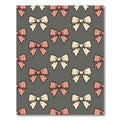 Cute Polka Dot Ribbon Bow Wallpaper Rug