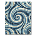 Abstract Navy Sand Swirl Wave Rug