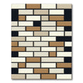 Neutral Toned Brickwork Abstract Rug
