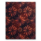 Crimson Orange Fireworks Burst Rug