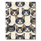 Whimsical Brown Tabby Cat Portrait Rug