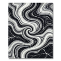 Monochrome Swirl Marble Surface Rug