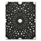 Monochromatic Geometric Star Interlocking Lattice Rug