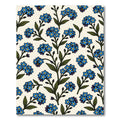 Blue Forget Me Not Floral Field Rug