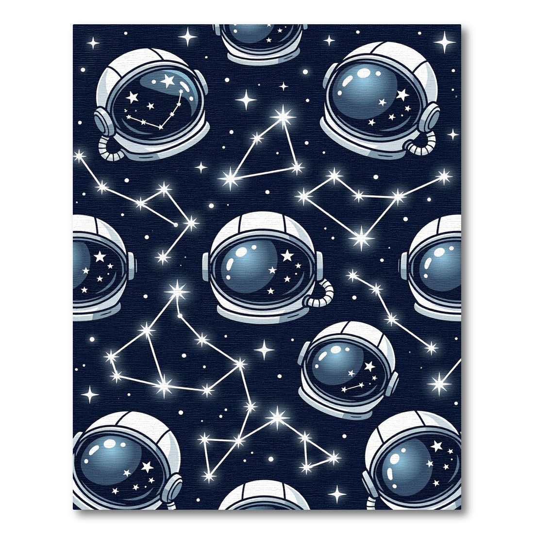 Cool Navy Blue Astronaut Constellation Art Rug