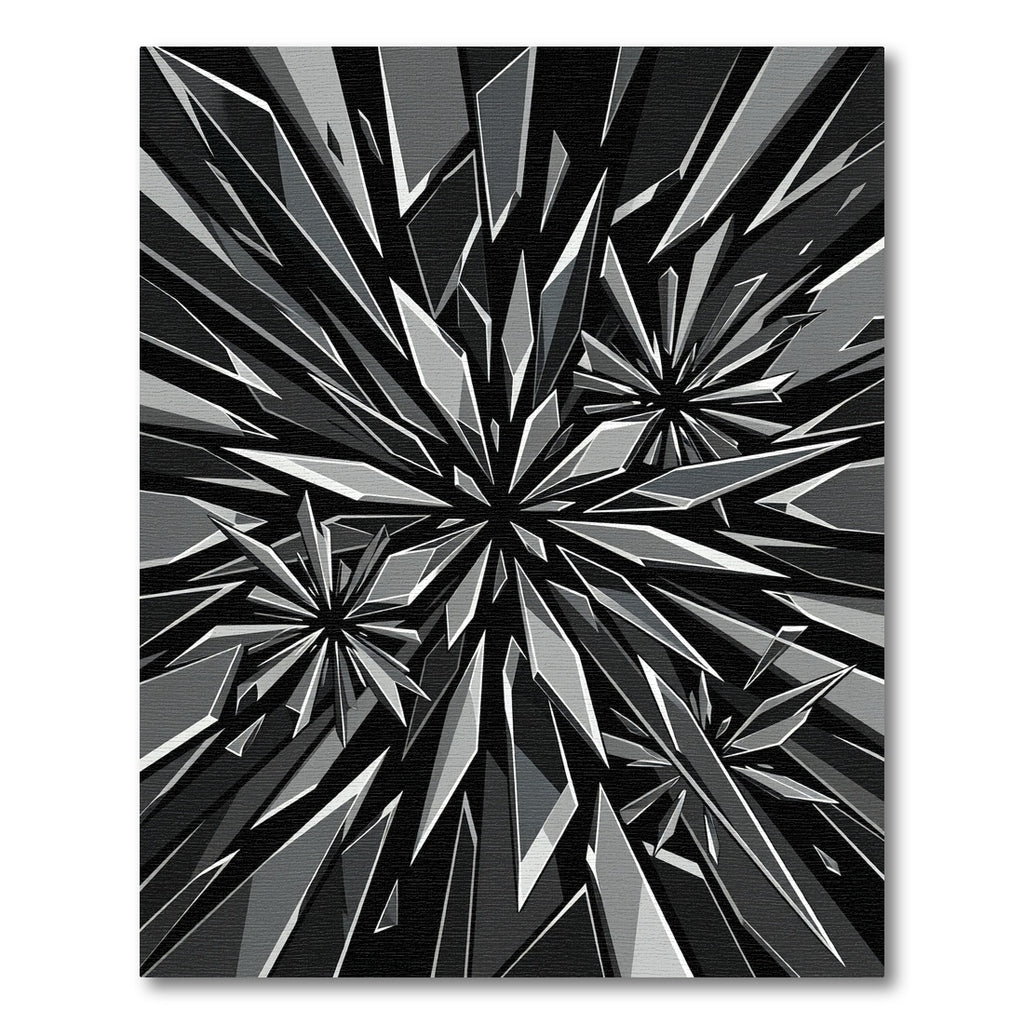Abstract Geometric Shattered Glass Rug