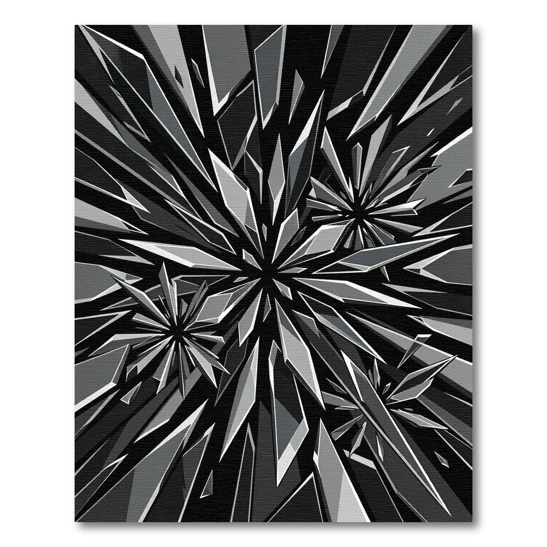 Abstract Geometric Shattered Glass Rug