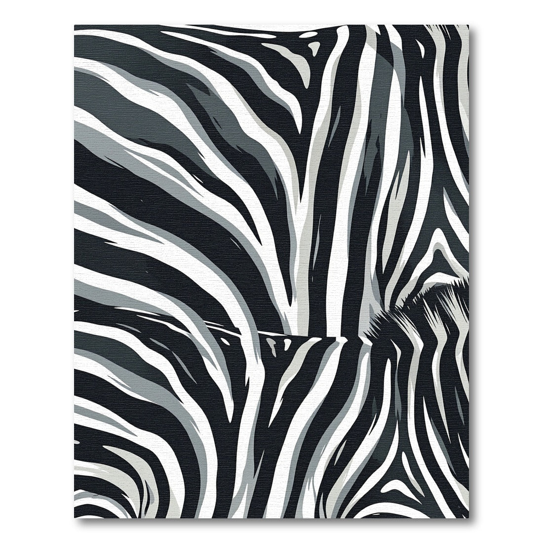 Monochromatic Zebra Stripes Abstract Rug