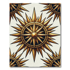 Golden Compass Starburst Repeat Rug