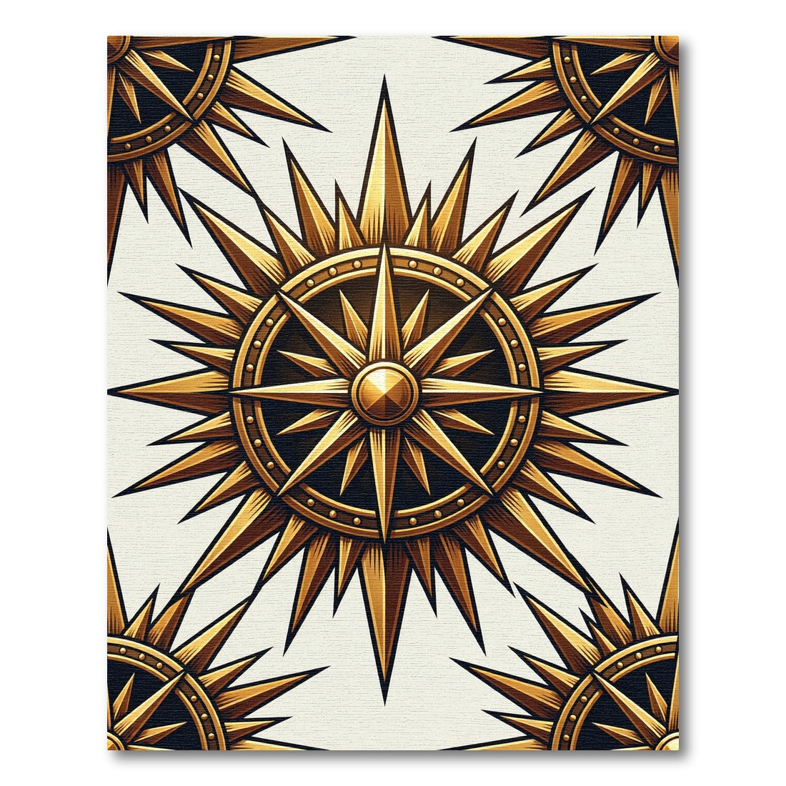 Golden Compass Starburst Repeat Rug