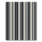 Modern Monochromatic Black and White Vertical Striped Decor Rug