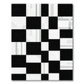 Monochromatic Geometric Checkered Abstract Rug