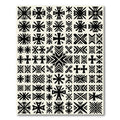 Black and White Geometric Cross Collage Rug