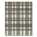 Classic Beige Black Plaid Check Rug