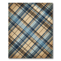 Vibrant Blue Tartan Plaid Rug