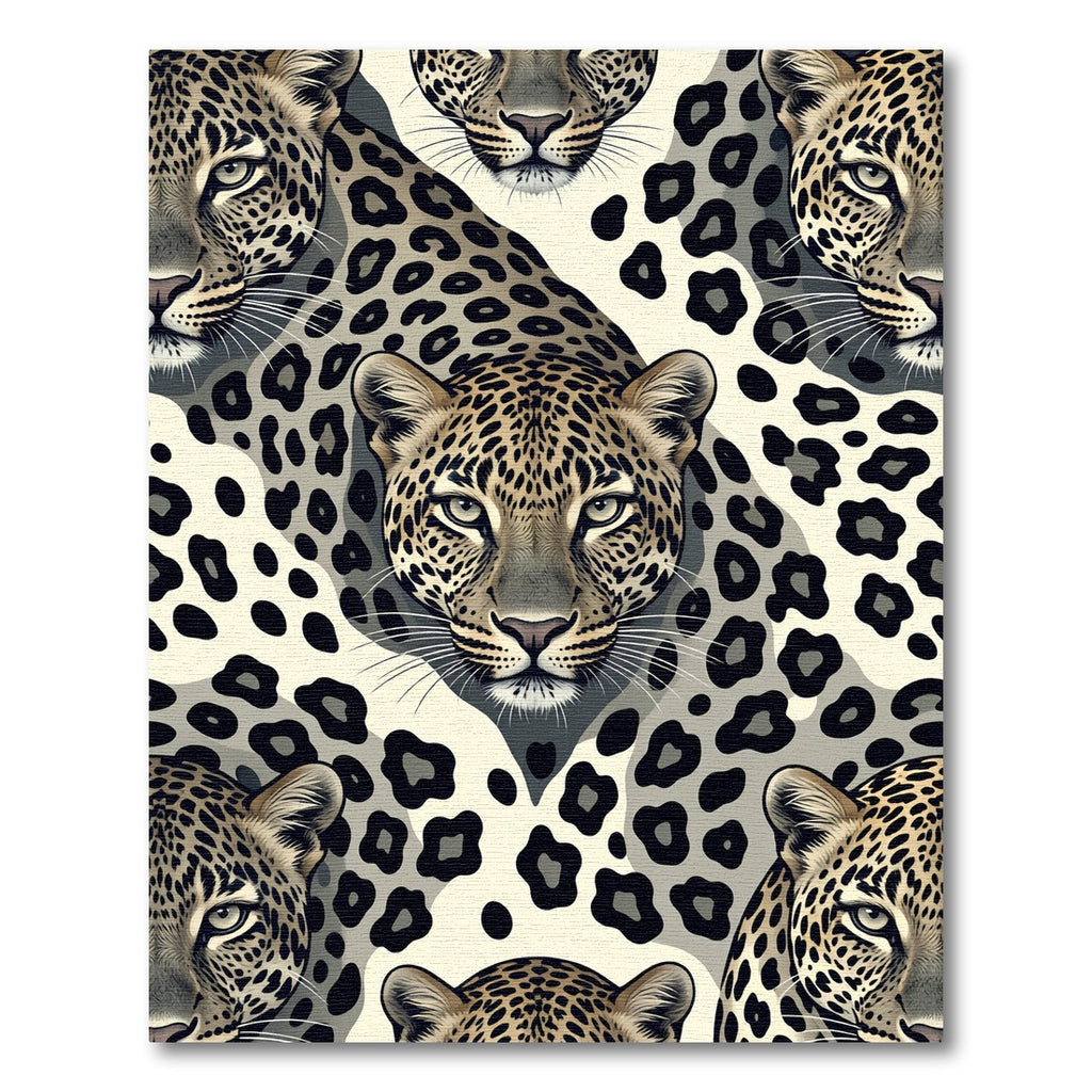 Bold Leopard Spots And Faces Rug