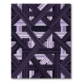 Woven Lavender Geometric Interlocking Bands Rug