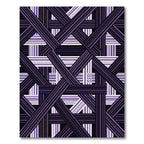 Woven Lavender Geometric Interlocking Bands Rug