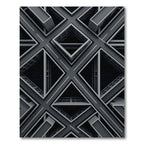 Monochrome Geometric Architectural Diamond Grid Rug