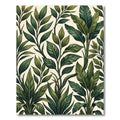 Verdant Jungle Canopy Leafy Embrace Rug