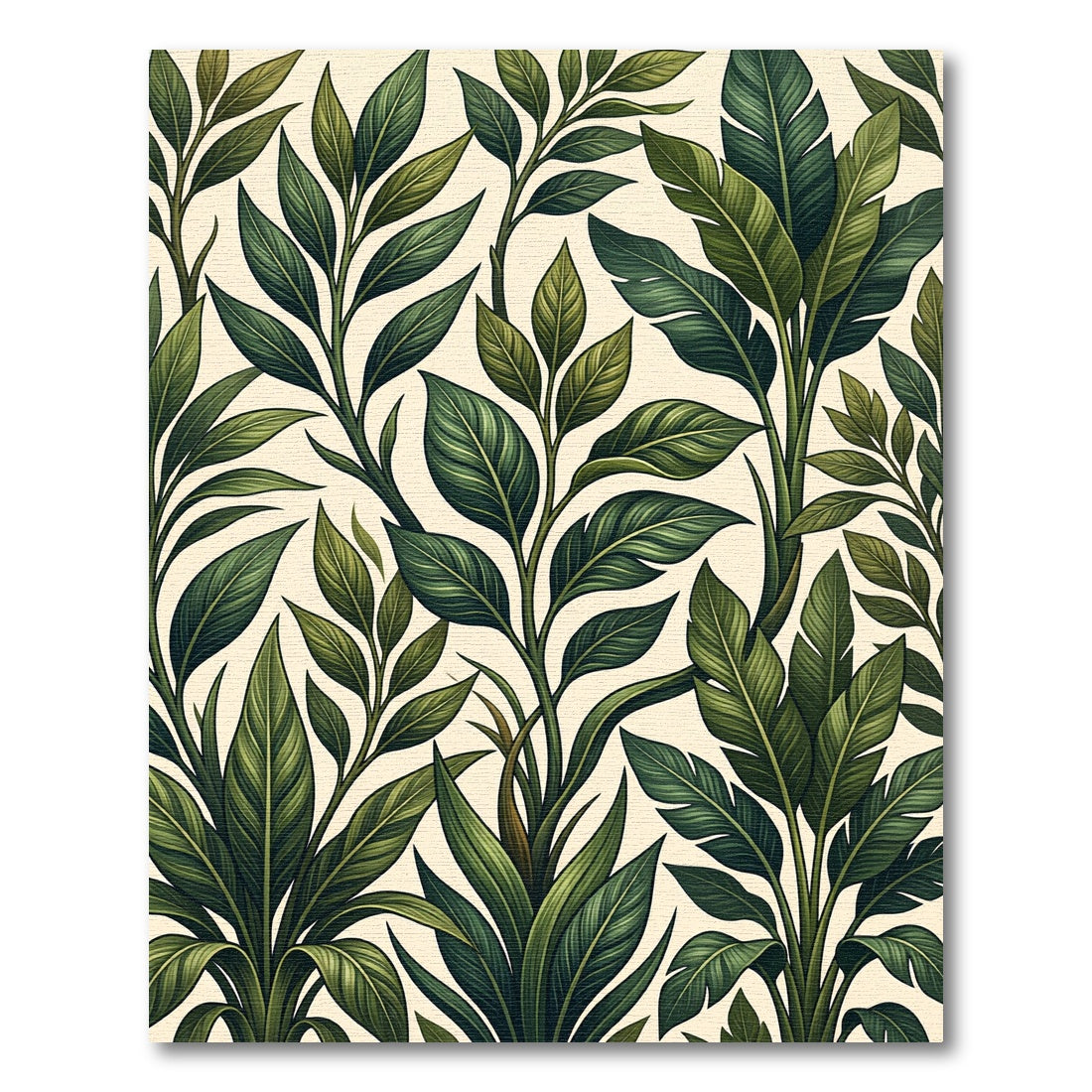 Verdant Jungle Canopy Leafy Embrace Rug