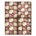 Vintage Pink Floral Checkerboard Rug