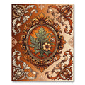 Ornate Burnt Orange Floral Filigree Rug
