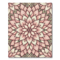 Delicate Pink Floral Mandala Rug