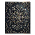 Ornate Black and Gold Medallion Rug