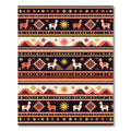 Terracotta Llama Suns Mountain Stripes Rug