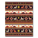 Terracotta Llama Suns Mountain Stripes Rug