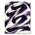 Abstract Purple Ink Swirl Art Rug