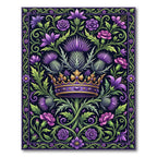 Royal Purple Crown Thistle Botanical Rug