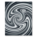 Monochrome Abstract Spiral Swirl Art Rug