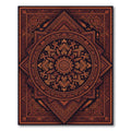 Earthy Orange Geometric Tribal Mandala Rug
