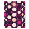 Vibrant Fuchsia Geometric Honeycomb Rug