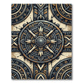 Ancient Tribal Sun Wheel Artwork Rug