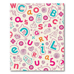 Vibrant Alphabet Playful Collage Rug