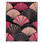 Art Deco Pink Fan Layered Arch Rug