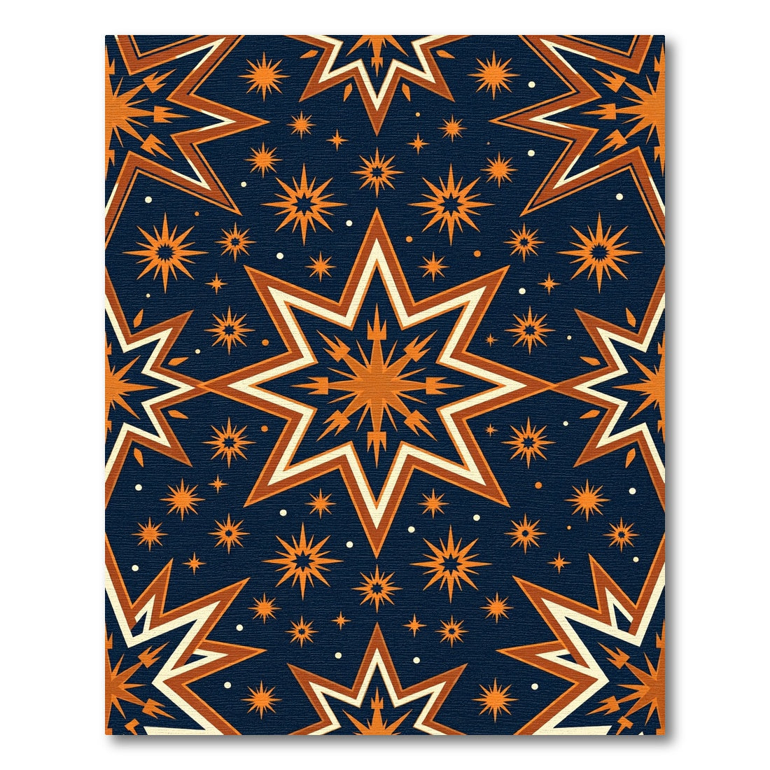 Midnight Celestial Gold Starry Night Rug