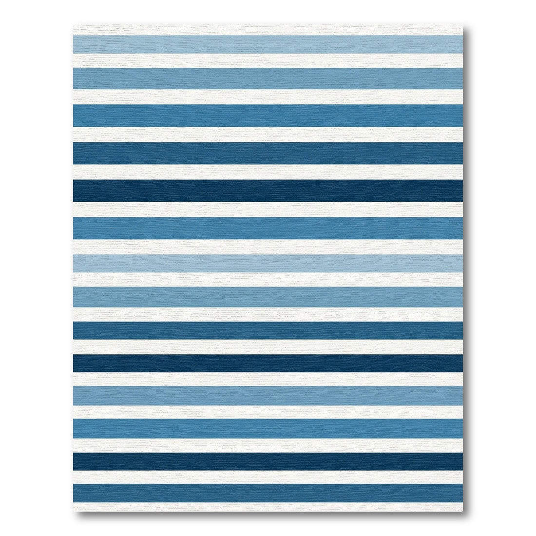 Coastal Blue Horizontal Striped Rug