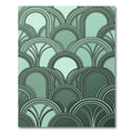 Art Deco Sage Geometric Arch Fan Rug