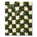 Green Houses Checkerboard Lush Garden Rug